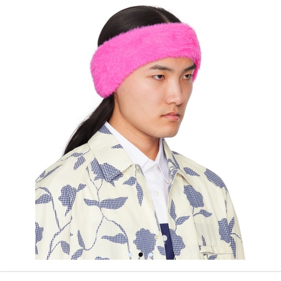 Jacquemus Pink Fur Headband - Picture 3 of 7